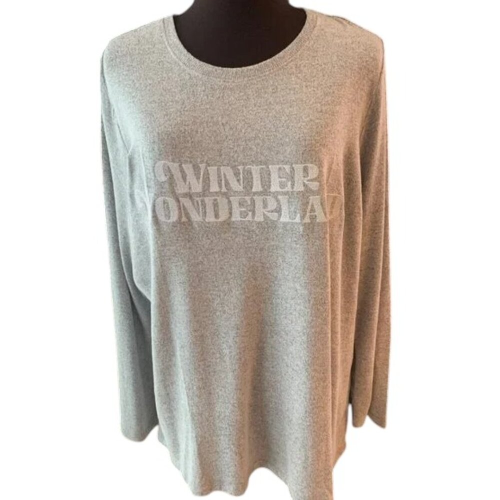 Lane Bryant Grey Lounge "Winter Wonderland" Top 22/24
